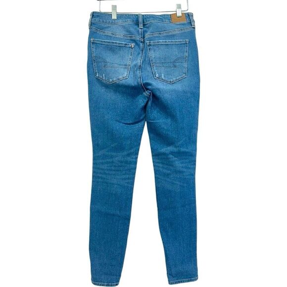 American Eagle HI Rise Jegging The Dream Jean Distressed Size 6 W28 - Picture 7 of 9
